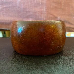 Retro Earthy Wooden Bangle Bracelet